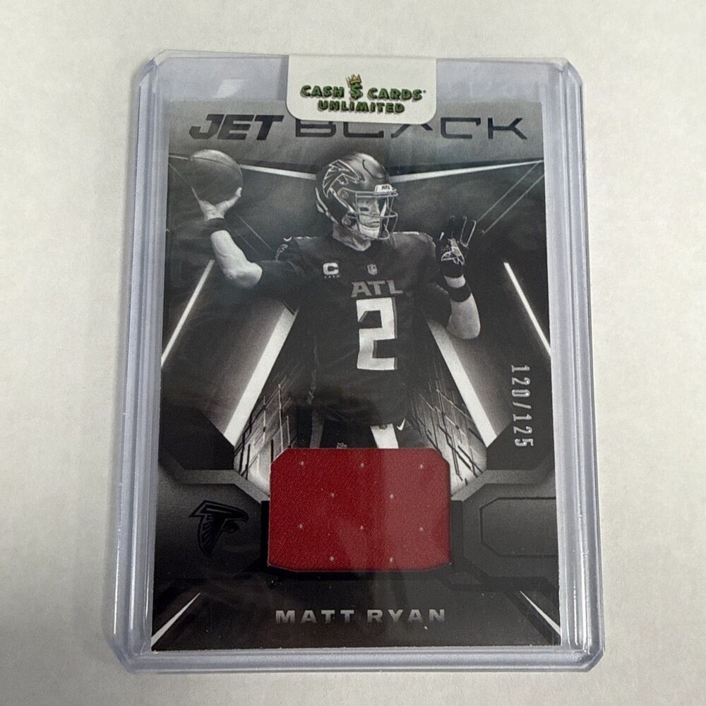 2021 Panini Black Matt Ryan Jet Black Materials Jersey 120/125 Falcons